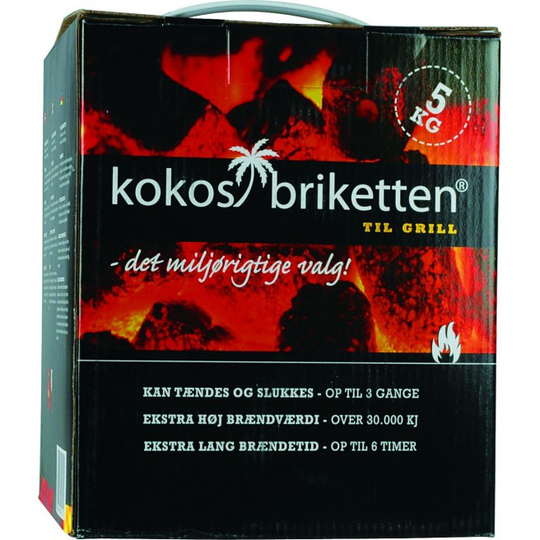 Kokosbriketten grillbriketter, 5 kg. testvinder