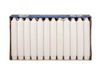 Kronelys Ø22x240 mm Brændetid 9 timer Ren Stearin Svanemærket Hvid,24 stk/pk
