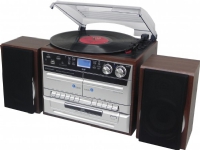 Soundmaster MCD5550DBR, Sort, Træ, 2 kort, 1 diske, Slot, 2,5 W, 75 ohm (O)