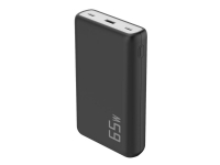 CoreParts - Powerbank - 20000 mAh - 74 Wh - 3.25 A - PD, QC 3.0 - 3 output-stikforbindelser (USB, 2 x USB-C) - sort
