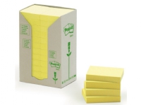 Post-it® Recycled Notes, Canary Yellow™, 24 blokke, 38 mm x 51 mm
