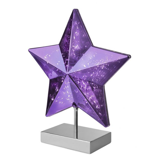 Sompex Dekorationsstjerne Stella Lila 30 lila - Højde 30 cm
