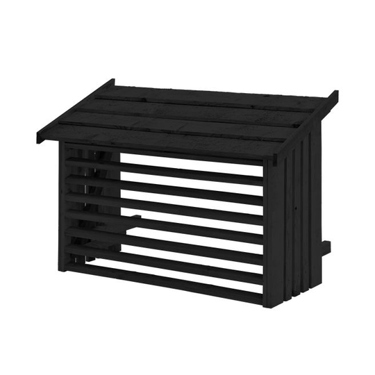 Plus Varmepumpeskjul - 96x56x78cm (BxDxH) - Fungicid og grundmalet 2 gange sort - 16680-15