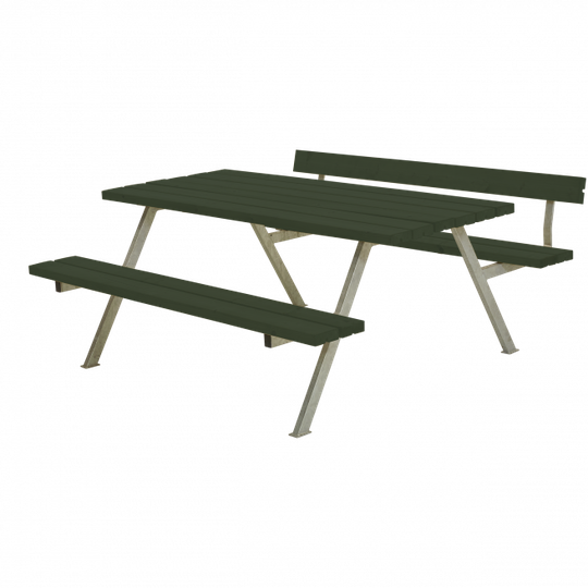 Plus Alpha Bord/Bænkesæt m/1 ryglæn - 177 cm - Grøn - 187611-11