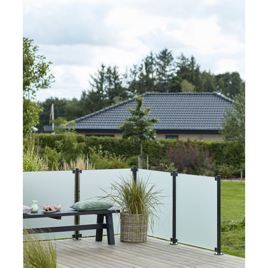 Plus Glashegn Lamineret inkl. 4 runde beslag - B 90 cm x H 91 cm