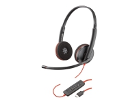 Poly Blackwire C3220 USB - 3200 Series - headset - på øret - kabling - USB - støjisolerende - sort