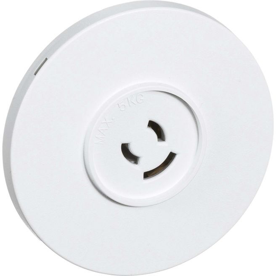 LK Fuga Rund Lampestikkontakt Ø80 Mm, Med Jord Hvid - 182B60141L