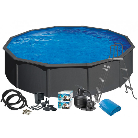Swim & Fun Pool Basic 120 Ø550 cm - antracitgrå - 2933