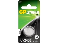 GP Batteries GP CR2450, Engangsbatteri, CR2450, Lithium, 3 V, 1 stk, Metallic