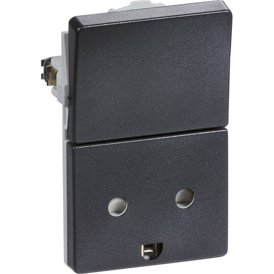 LK Fuga Stikkontakt Med Jord 1 1/2 Modul, 2p Koksgrå - 501D80141L