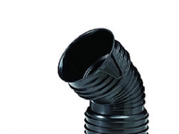 Bøjning 45 gr. DN250. 282mm - med 2 muffer. Wavin X-Stream sort PP