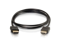 C2G 0.6m Ultra Flexible High Speed HDMI Cable with Low Profile Connectors - HDMI-kabel med Ethernet - HDMI han til HDMI han - 60 cm - sort - 4K suppo