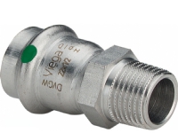 VIEGA Inox overgang 1/2x15 mm Inox, rustfri stål, muffe/nippel, SC-Contur