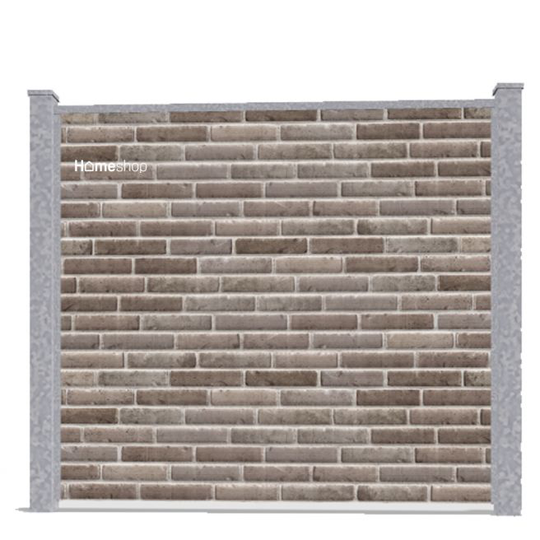 Wimex Aalborg Royal Fibercement Hegn - RoseGrey Startsæt H 140 cm B 197 cm