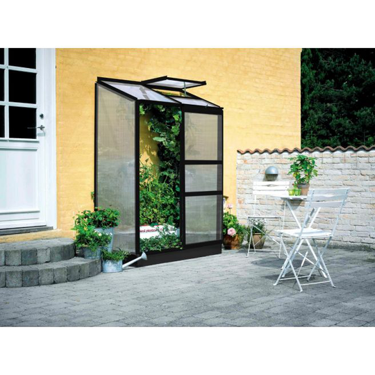 Halls Drivhus Altan 2 sort m/ 4 mm poly - F09947