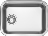 Franke SEK480CS poleret rustfri køkkenvask til nedfældning og med strainer. Indvendig mål: 480x340 mm.