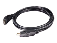 Club 3D CAC-1360 - HDMI-kabel med Ethernet - HDMI han roterende til HDMI han roterende - 2 m - 4K support