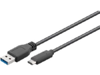 MICROCONNECT USB kabel, USB 3.1 C han til USB 3.0 A han, længde 2 meter, farve: sort
