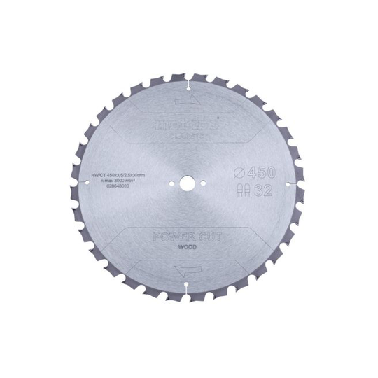 Metabo 4061792177109 - 628648000 Rundsavklinge power cut wood, kvalitet classic, til semistationære rundsav
