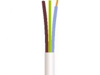 Tilledning rund, halogenfri 3G0,75 mm² S05Z1Z1-F hvid 300/500V spole, kabeldiameter 6,6 mm - (100 meter)