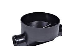 Rense-insp.brønd 315-200mm T1 - lige gennemløb for glat rør. Wavin PP