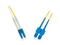 MicroConnect - Netværkskabel - LC/UPC enkelttilstand (han) til SC/UPC enkelttilstand (han) - 0.5 m. - fiberoptik - 9 / 125 micron - OS1 - gul