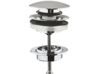 Grohe Push up bundventil - Supersteel, Afløbsgarniture med tryk-åben 65807DC0