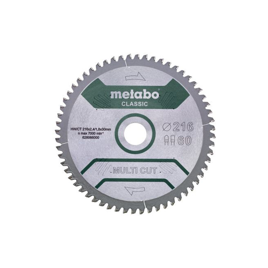 Metabo 4061792173644 - 628285000 Rundsavklinge multi cut, kvalitet classic, til semistationære rundsav