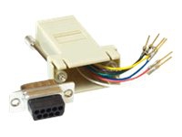 MicroConnect - Seriel adapter - DB-9 (hun) til RJ-45 (hun)