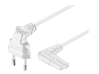 MicroConnect - Strømkabel - IEC 60320 C7 vinklet til Europlug (han) vinklet - AC 250 V - 2.5 A - 3 m - hvid