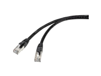 Renkforce RJ45 CAT 6A S/FTP 15.00 m Sort Egnet til udendørs brug