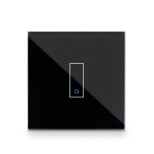 Iotty Smart Switch single button faceplate - Design your own smart switch Colour: Black