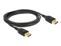 Delock - DisplayPort kabel - DisplayPort (han) til DisplayPort (han) - DisplayPort 1.4 - 2 m - 8K support - sort