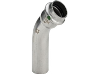 VIEGA Inox bøjning 45 grader 35 mm Inox, rustfri stål muffe/nippel, SC-Contur