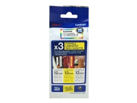 Brother TZe-34M3 labeltape Multipack Startpakke 12mm
