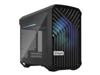 Fractal Design Torrent Nano RGB - Tower - Mini-DTX - sidepanel med vindue (hærdet glas) - ingen strømforsyning (ATX) - farve lys sort - USB/Lyd