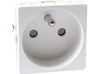 LAURITZ KNUDSEN FUGA® stikkontakt 1 modul 2-pol med pin-jord hvid.