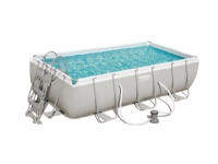 Bestway Power Steel 56441, 6478 L, Indrammet pool, Stige, Blå, Grå, 61,8 kg