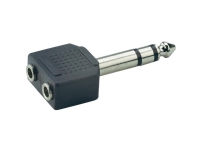 Paccs Paccs Jack-stik Adapter [1x Jackstik 6,3 mm - 2x Jacktilslutning 3,5 mm] Sort