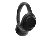 Sony WH-1000XM4 - Hovedtelefoner med mik. - fuld størrelse - Bluetooth - trådløs, kabling - NFC - aktiv støjfjerning - 3,5 mm jackstik - sort