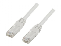 DELTACO TP-635V - Patchkabel - RJ-45 (han) til RJ-45 (han) - 35 m - UTP - CAT 6 - formet - hvid