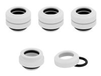 CORSAIR Hydro X Series XF Hardline 12mm OD Fitting - Kølevæske system tilpasning - hvid (pakke med 4)