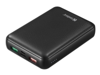 Sandberg - Powerbank - 15000 mAh - 55.5 Wh - 45 Watt - 4.5 A - PD, QC 3.0 - 3 output-stikforbindelser (2 x USB, USB-C) - på kabel: USB-C