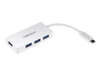 TRENDnet TUC-H4E - Hub - 4 x SuperSpeed USB 3.0 + 1 x USB-C - desktop