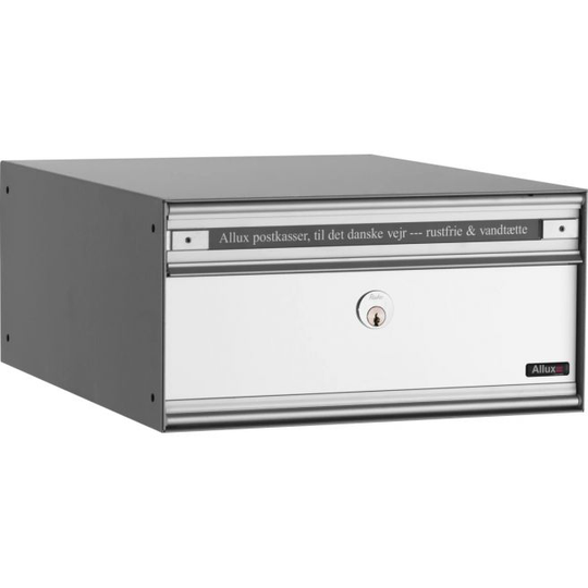 Allux PC1 - uden lås 1 modul Gennemgående alu grå Systempostkasse - F47815-1