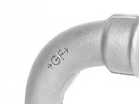 Bøjning 90° galvaniseret lang muffe/nippel 3/4