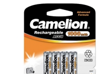Camelion NH-AAA1000BP4, Genopladeligt batteri, Nikkel-Metalhydrid (NiMH), 1,2 V, 4 stk, 1000 mAh, Sølv