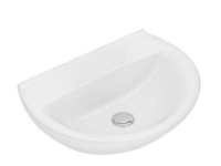 IFØ Ifö Spira håndvask 50x36 cm med buet forkant og uden hanehul og overløb - til montering med bolte