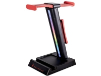 Surefire Gaming Vinson N1 - Stander/bøjle for headset - RGB - Sort/Rød (Plads til 2 headsets)
