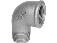 GF GEORG FISCHER 3/8 sort vinkel 90 grader muffe / nippel